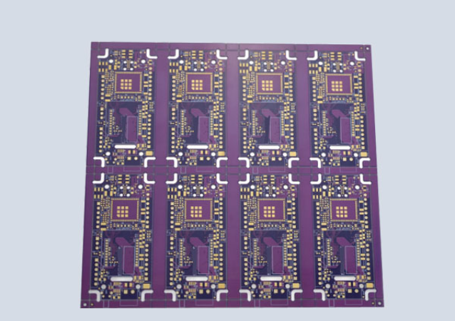 6-layer purple oil through hole PCB circuit board&pcba